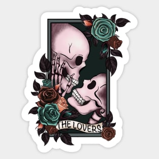 Skeleton Love with  Roses Sticker